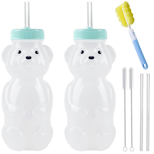 Honey Bear - Vasos de pajita, botella de oso de jugo
