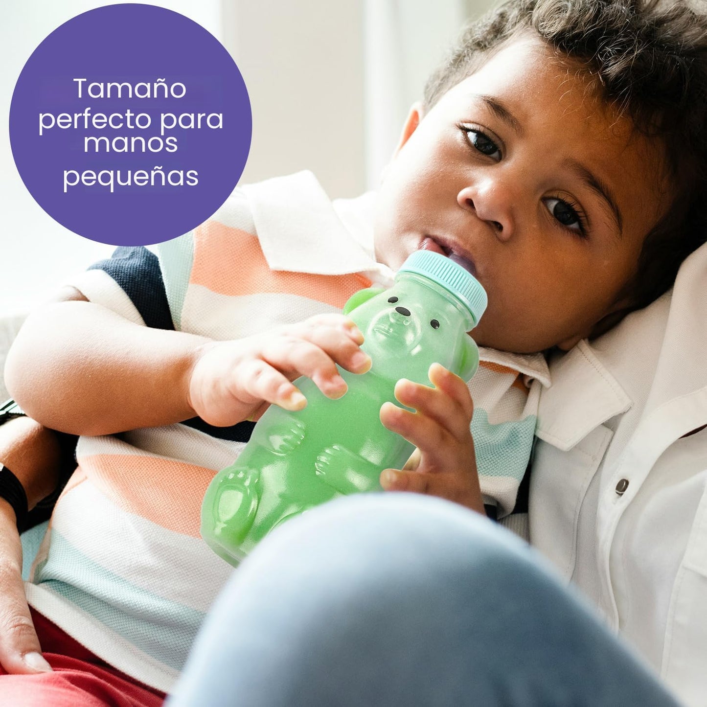 Honey Bear - Vasos de pajita, botella de oso de jugo