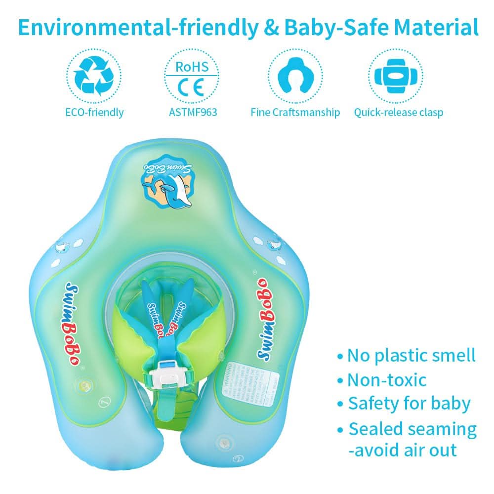 Flotador inflable de piscina para niños con protección solar UPF50+ durante más de 3 meses, talla L