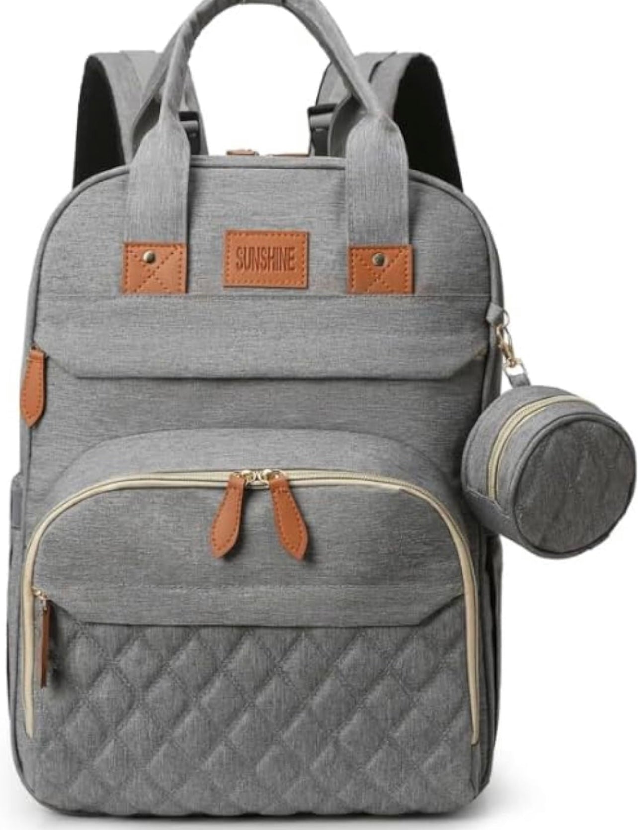 Mochila para pañales para bebé con cambiador, gran capacidad, cuna de viaje plegable