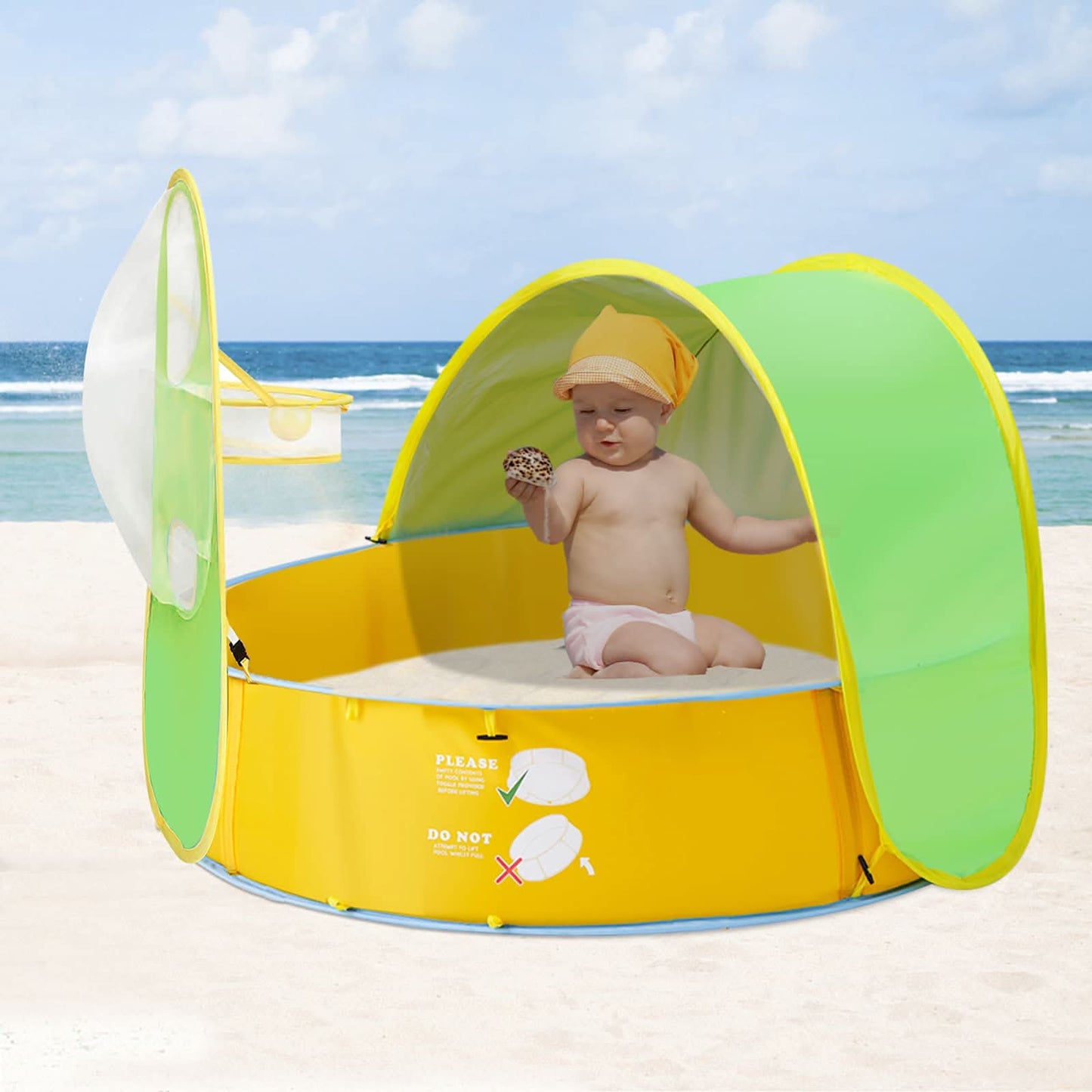 Tienda de campaña de playa para bebés, piscina para niños