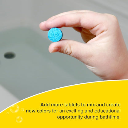Kids Made - Tabletas modernas de color de baño para niños, 150 gotas de baño no tóxicas para niños pequeños