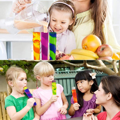 Juego de moldes de silicona para paletas Bangp, 6 moldes para paletas heladas