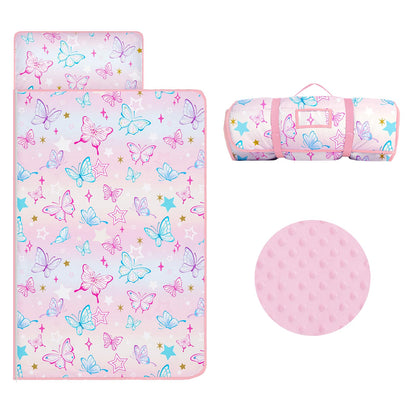Tapete para siesta para niños con almohada y manta