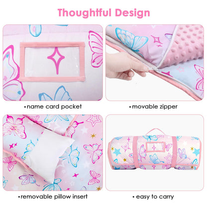 Tapete para siesta para niños con almohada y manta
