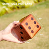 Juego de dados gigantes de madera para patio, juego grande de yatzee de césped