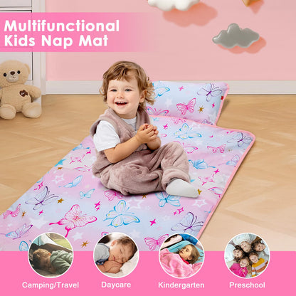 Tapete para siesta para niños con almohada y manta