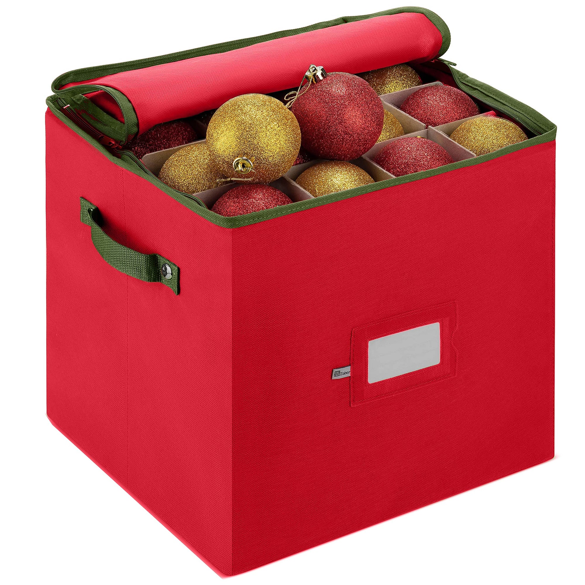 Caja de almacenamiento para adornos navideños, con capacidad para 64 adorno
