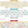 Caja de luz de cine A4 dorado brillante 16 colores con 400 letras y emojis