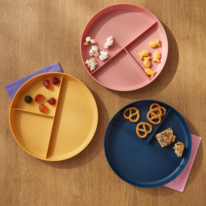 6 Platos de plástico con divisiones para niños - Pillowfort