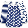 Saco de dormir BaeBae Goods Navy Elephants, 6-12 meses