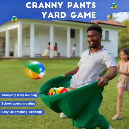 Juego de pantalones de abuela para patio, juegos al aire libre para adultos, con 10 bolas inflables y 2 bombas de aire