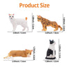 Toymany 8 figuras de gato realistas, juego de figuras de gato educativas