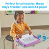 hand2mind Bandejas magnéticas de borrado en seco, bandejas apilables para aula, bandejas magnéticas para letras, pizarras blancas para niños
