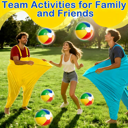 Juego de pantalones de abuela para patio, juegos al aire libre para adultos, con 10 bolas inflables y 2 bombas de aire