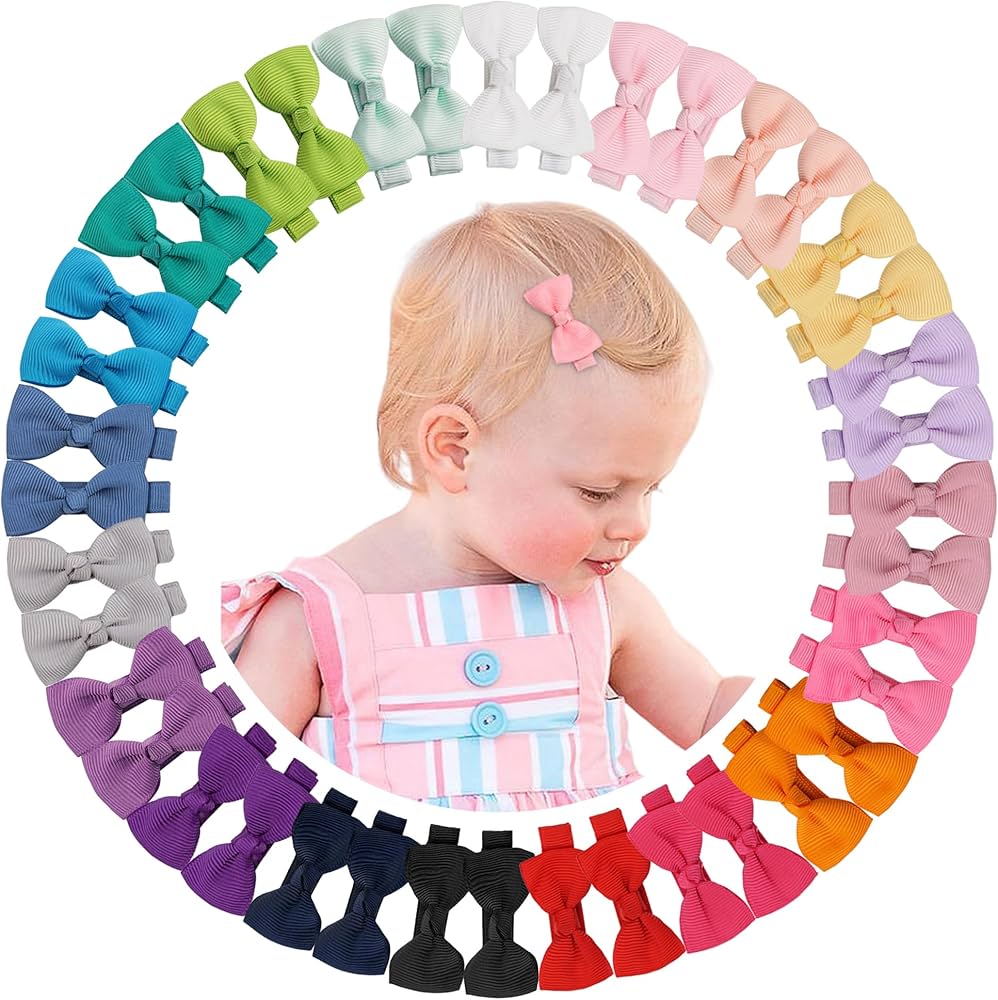 CÉLLOT Pinzas para el pelo de bebé, 40 piezas totalmente
