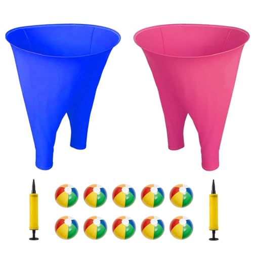 Juego de pantalones de abuela para patio, juegos al aire libre para adultos, con 10 bolas inflables y 2 bombas de aire