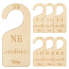 Whaline - Juego de 7 separadores de tamaño para armario de bebé de madera