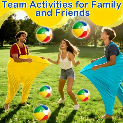 Juego de pantalones de abuela para patio, juegos al aire libre para adultos, con 10 bolas inflables y 2 bombas de aire