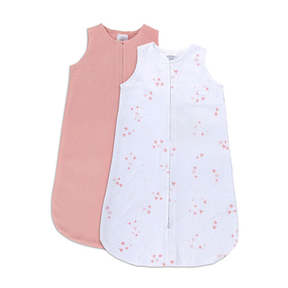 Ely's & Co. Juego de 2 bolsas de dormir para bebé, 100% algodón 6-12 meses