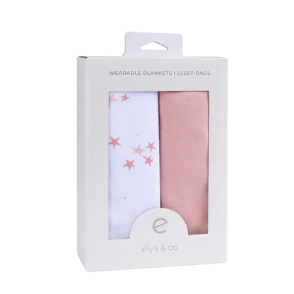 Ely's & Co. Juego de 2 bolsas de dormir para bebé, 100% algodón 6-12 meses