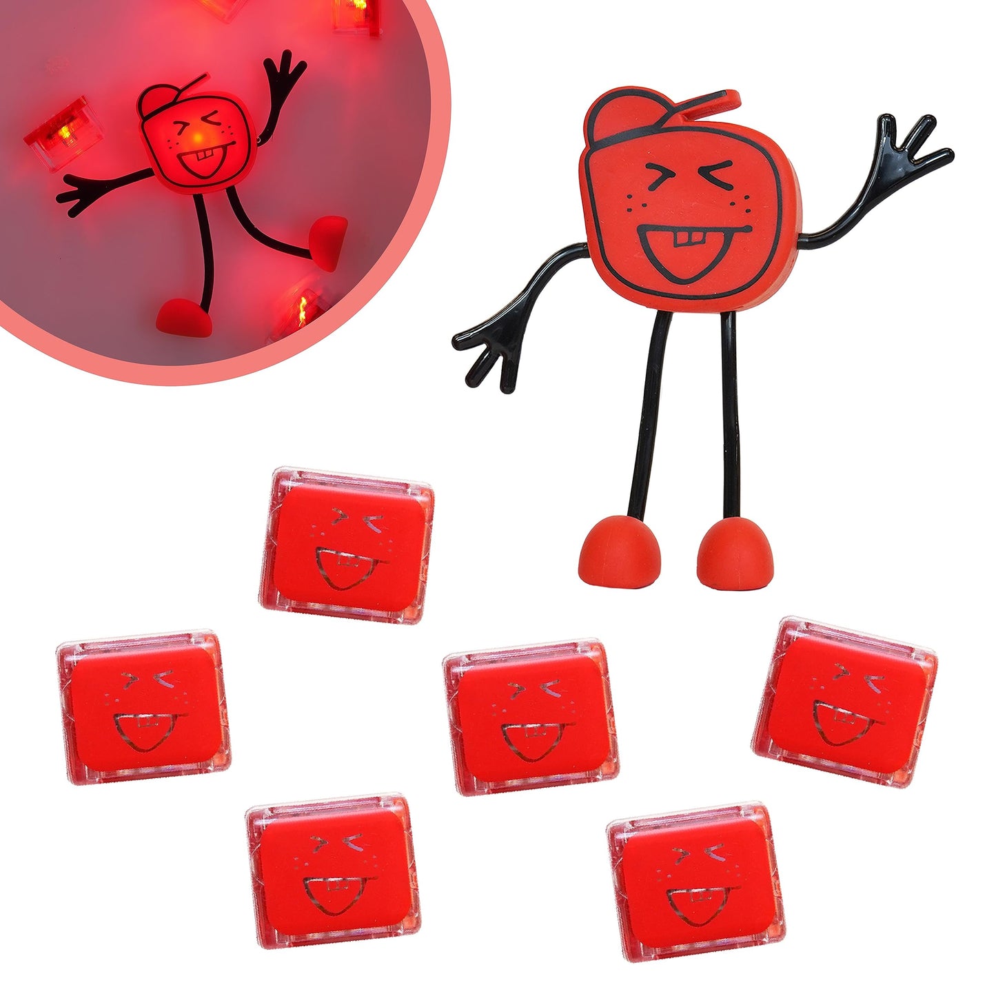 Glo Pals Sammy Juguete de baño activado por agua con 6 cubos iluminados reutilizables para juego sensorial