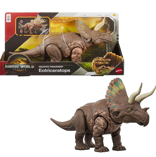 Mattel Jurassic World Rebirth Gigantic Thrashers Eotriceratops