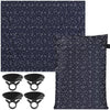 Cortinas opacas portátiles con 20 ventosas, persianas opacas temporales para ventanas, 51 x 79 pulgadas