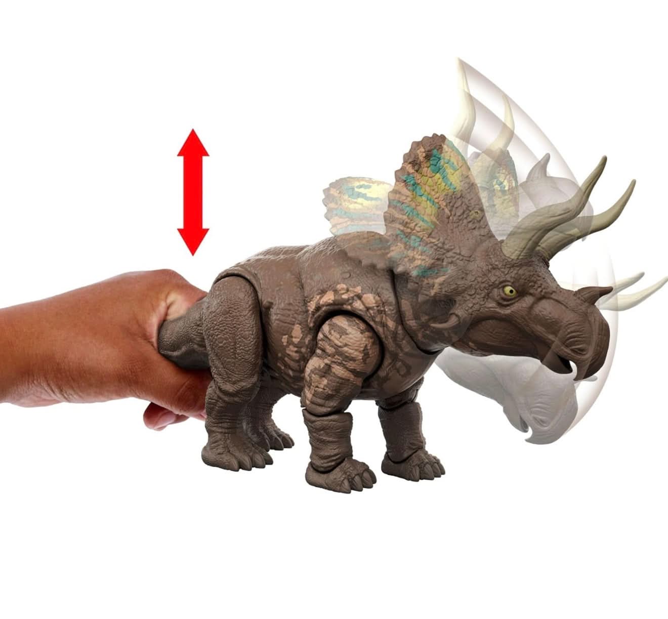 Mattel Jurassic World Rebirth Gigantic Thrashers Eotriceratops