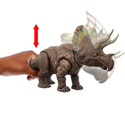 Mattel Jurassic World Rebirth Gigantic Thrashers Eotriceratops