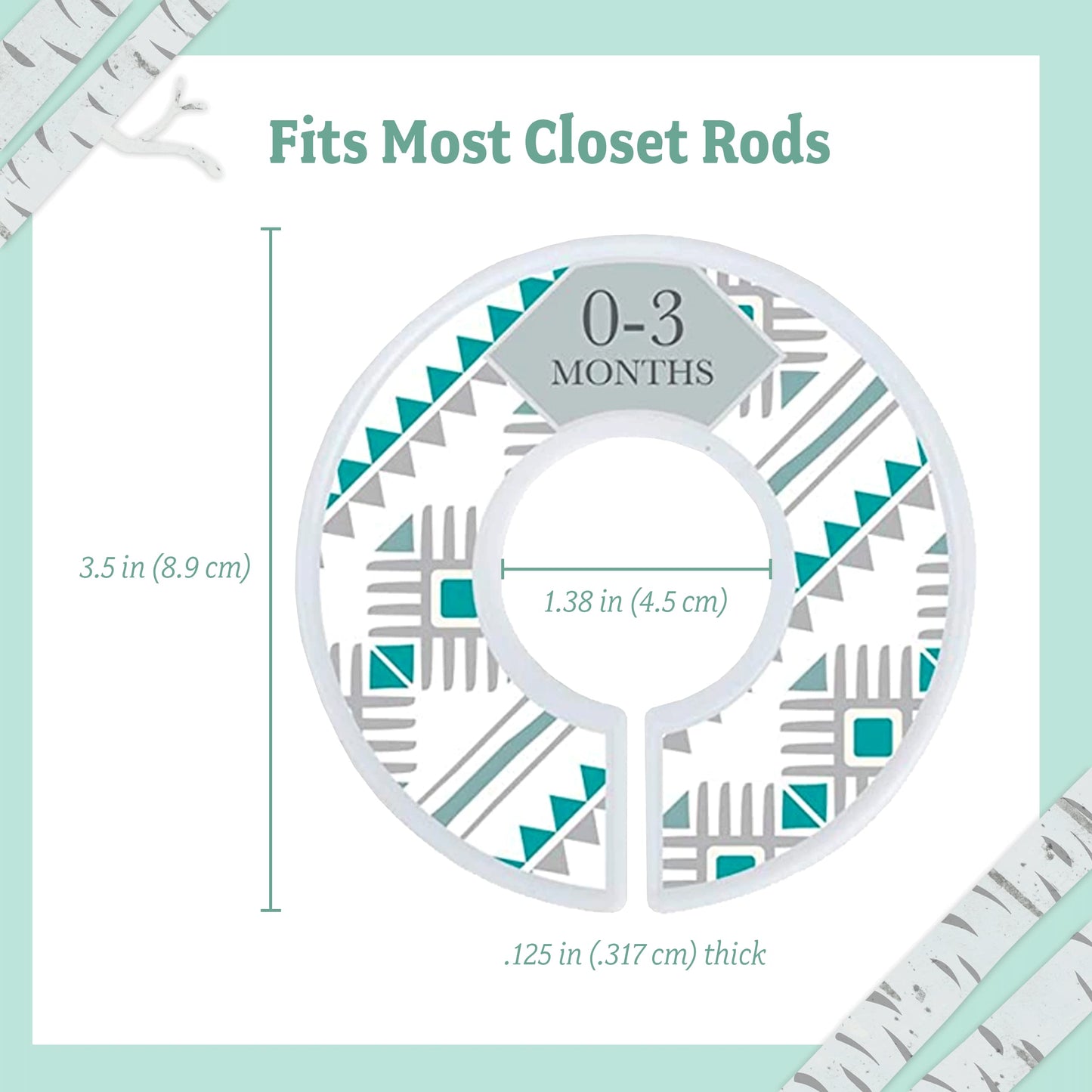 Baby Nest Designs Separadores de armario de plástico