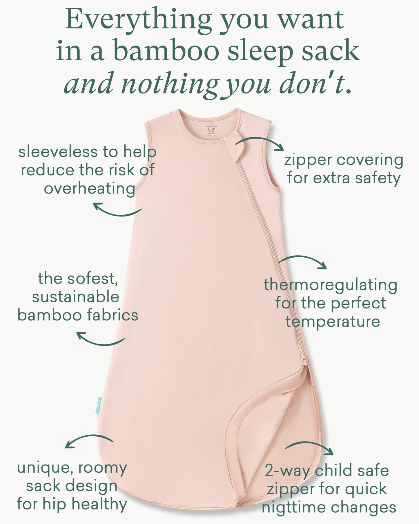 PurComfy Saco de Dormir, 3-6 meses, 0.5 tog
