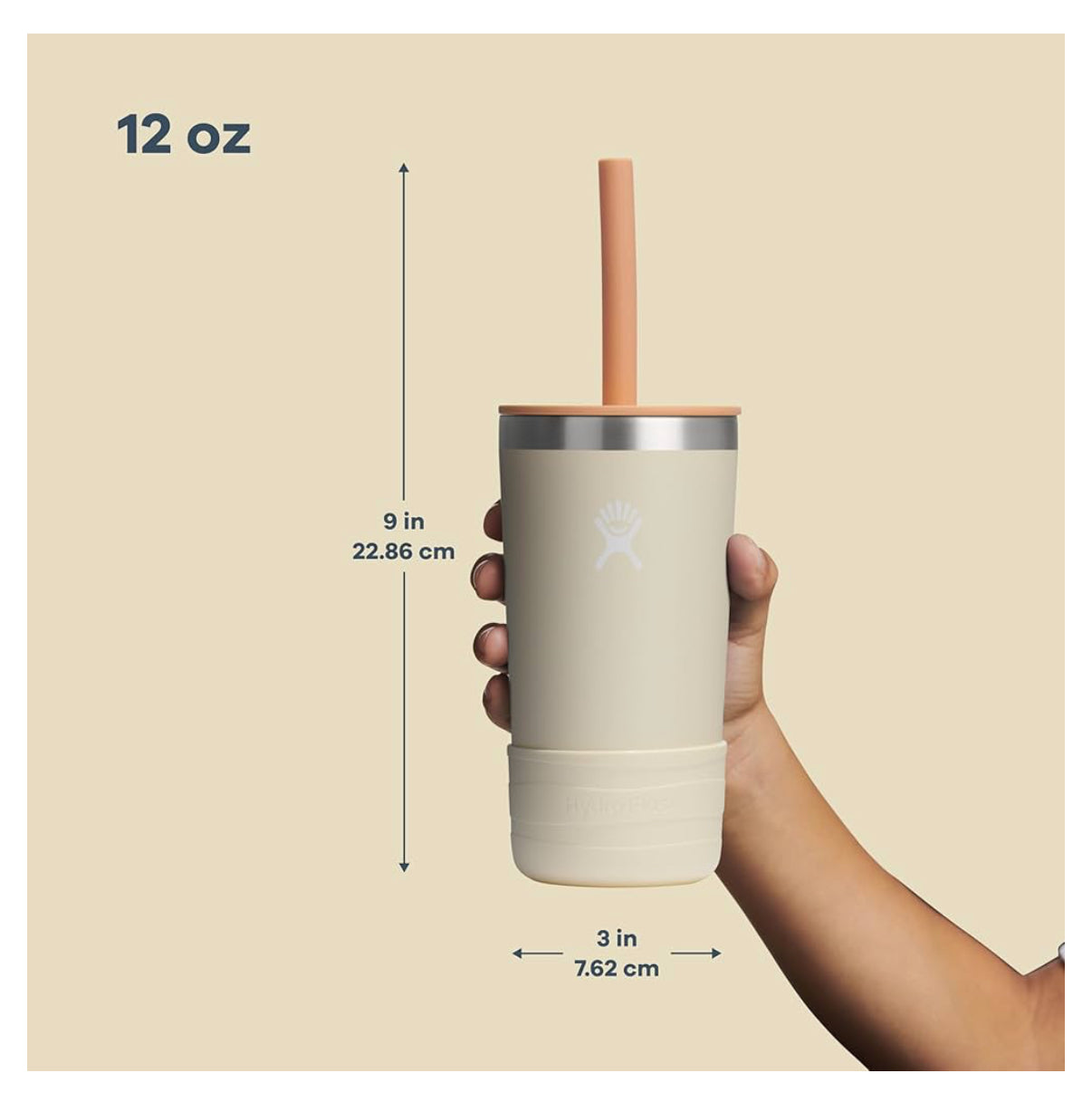 Hydro Flask Vaso infantil de 12 onzas con tapa y popote