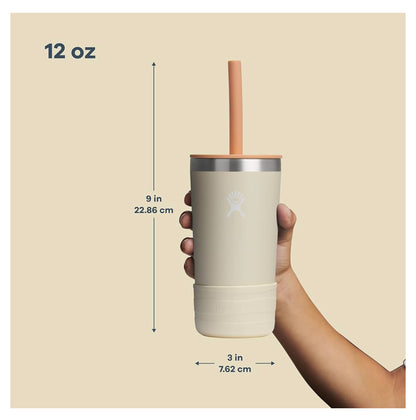 Hydro Flask Vaso infantil de 12 onzas con tapa y popote