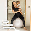 BABYGO Bola de parto – Juego de pelota y libro de yoga y ejercicio para embarazo, 65cm