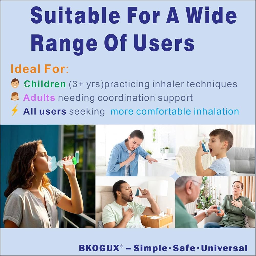 Espaciadores inhaladores fáciles de usar para niños, inhaladores de dosis medida; RTC 21-A