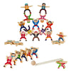moopok 16 piezas de juguetes apilables de madera