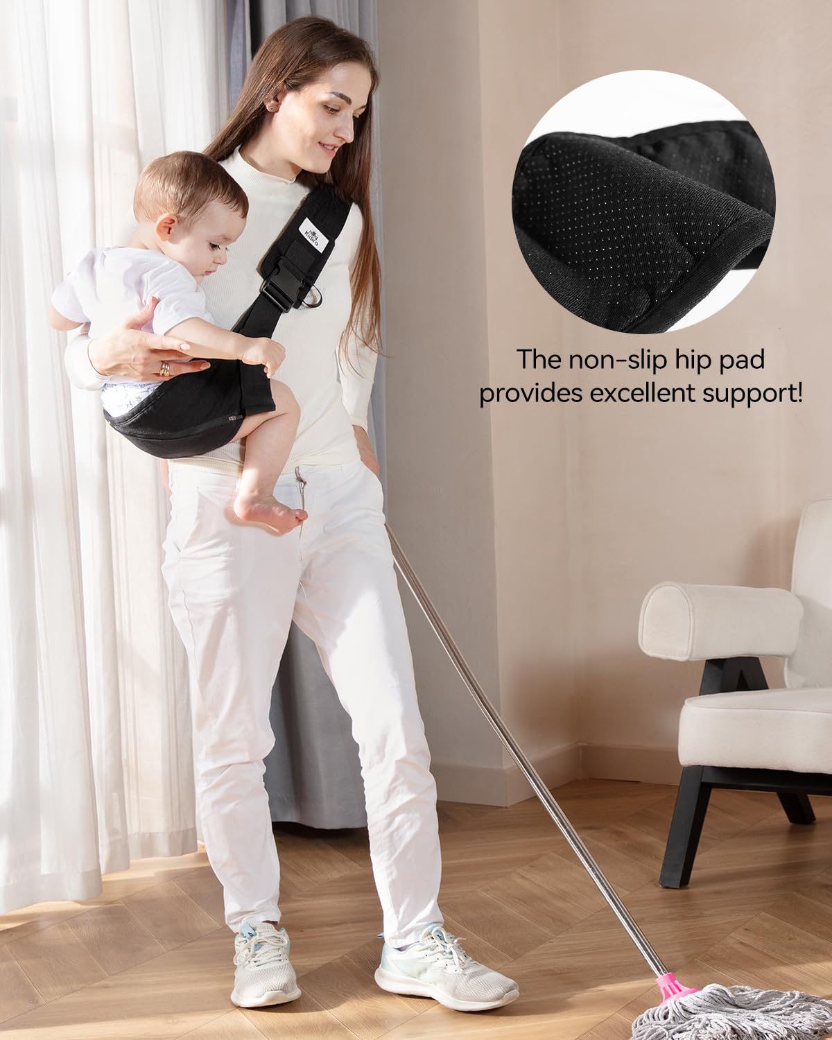 Portabebés KIDIRA Toddler Sling con correa de hombro acolchada ajustable