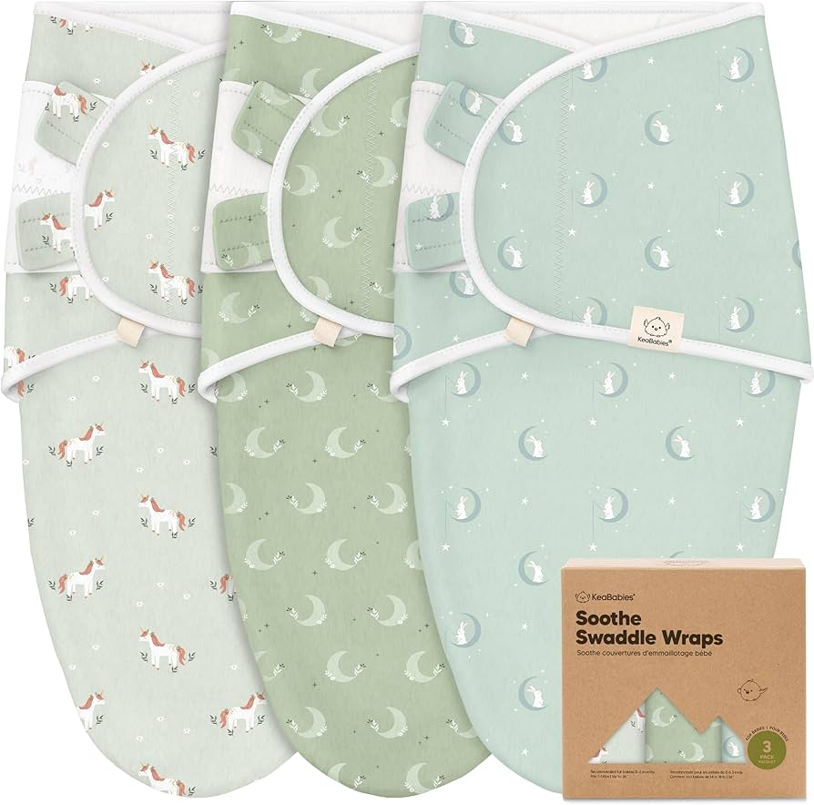 Paquete de 3 mantas orgánicas para dormir para bebé, para recién nacido, envolturas ergonómicas para bebés de 0 a 3