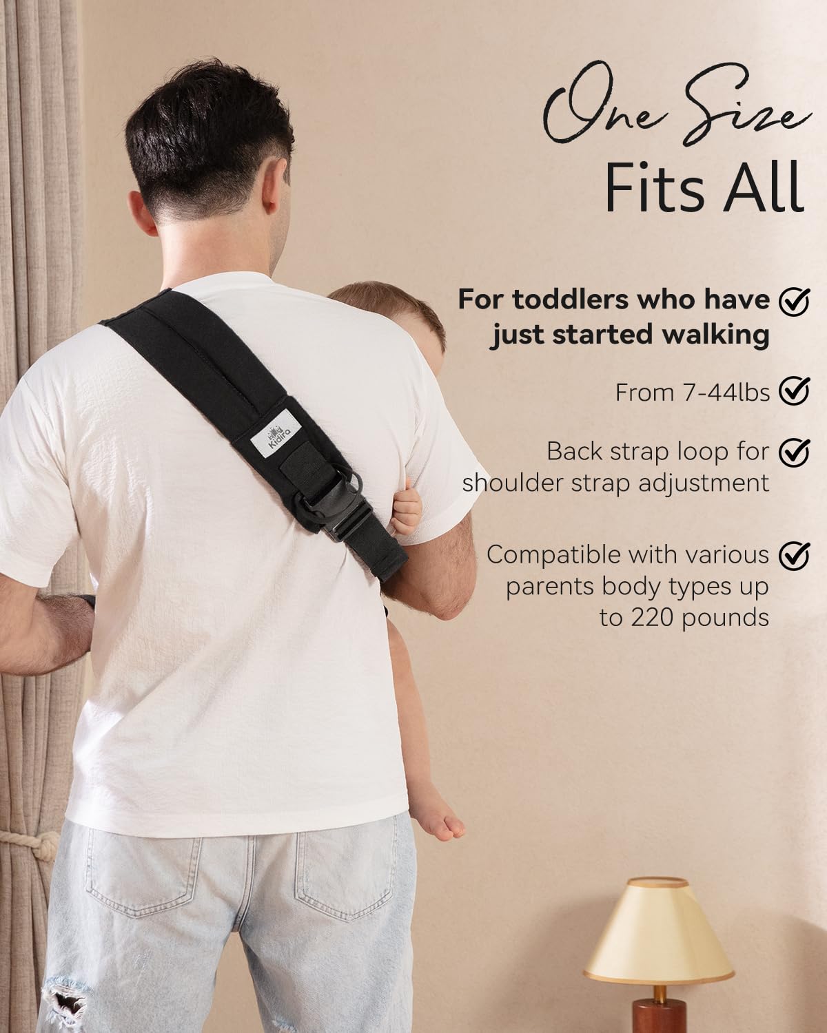 Portabebés KIDIRA Toddler Sling con correa de hombro acolchada ajustable