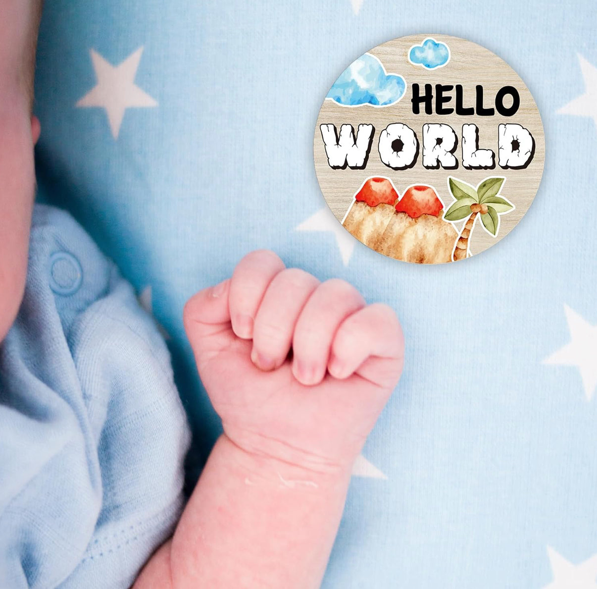 Círculos mensuales de hitos de dinosaurio para bebés, discos de madera para fotos