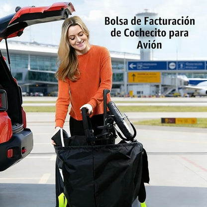 Bolsa de transporte para cochecito de bebé, avión, 120 x 63 x 43 cm, impermeable Oxford