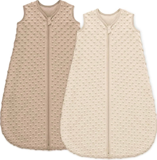 Unnivoll sacos de dormir polar para bebé de 12-18 meses con lunares de felpa, 1,5 tog
