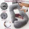 Almohada de embarazo MOON PINE, almohada de cuerpo entero en forma de U