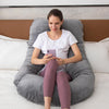 Almohada de embarazo MOON PINE, almohada de cuerpo entero en forma de U