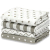 CuddleBug Mantas de muselina para bebé, tamaño grande, 4 pies x 4 pies