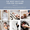CuddleBug Mantas de muselina para bebé, tamaño grande, 4 pies x 4 pies