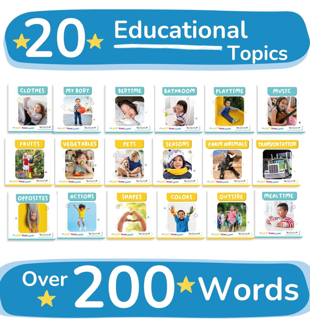 Toyventive juego de libros de cartón