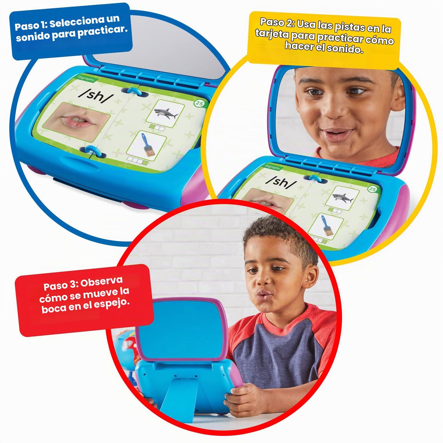 hand2mind Mirror My Sounds - Juego de fonemas, tarjetas flash con sonidos de letras