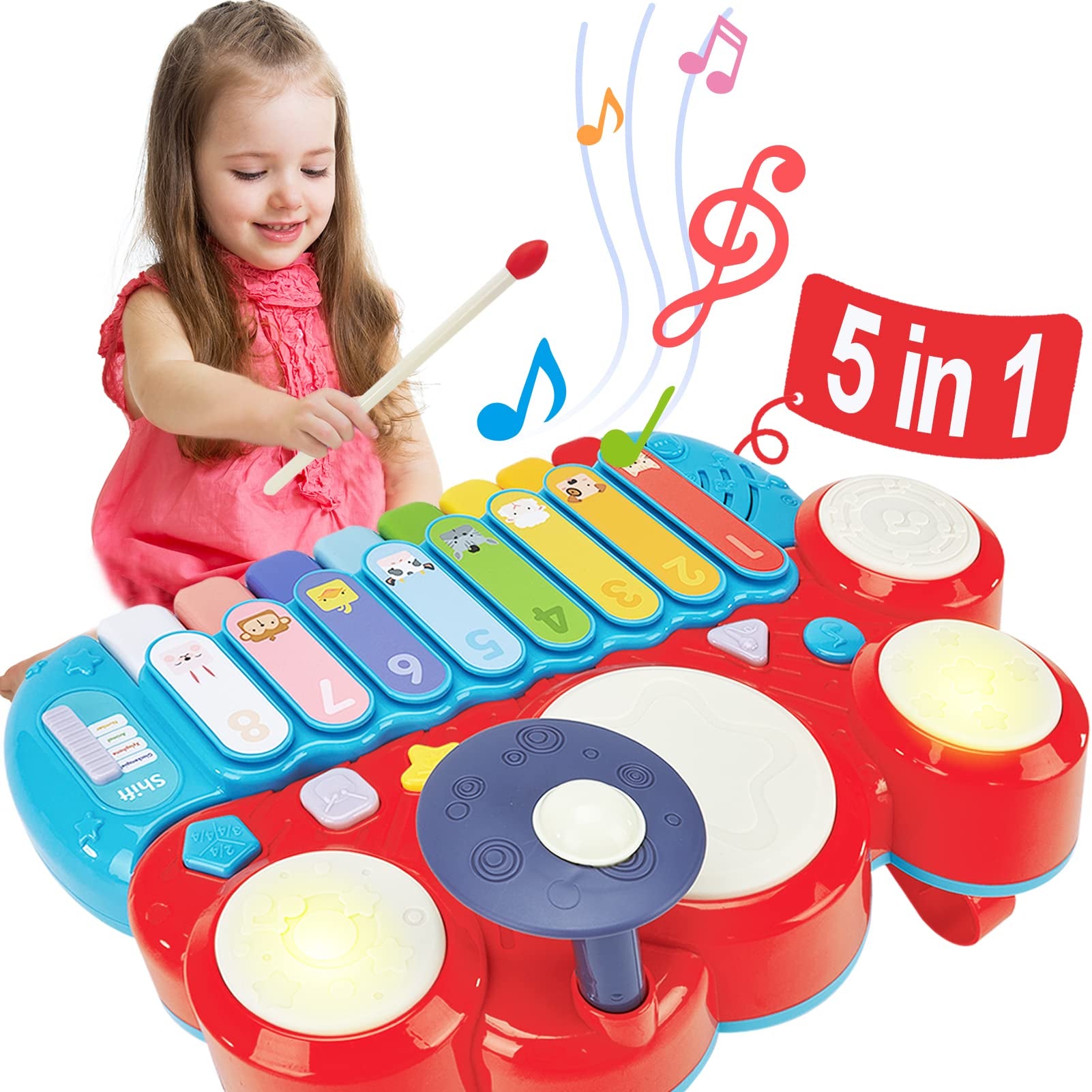 Hahaland juguetes musicales para niños pequeños de 1 a 3 años